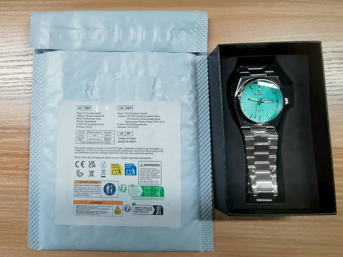 Poedagar Reloj de pulsera para hombre, moda de negocios, luminoso, impermeable, fecha, semana, reloj de acero inoxidable, informal, relojes de cuarzo para hombre