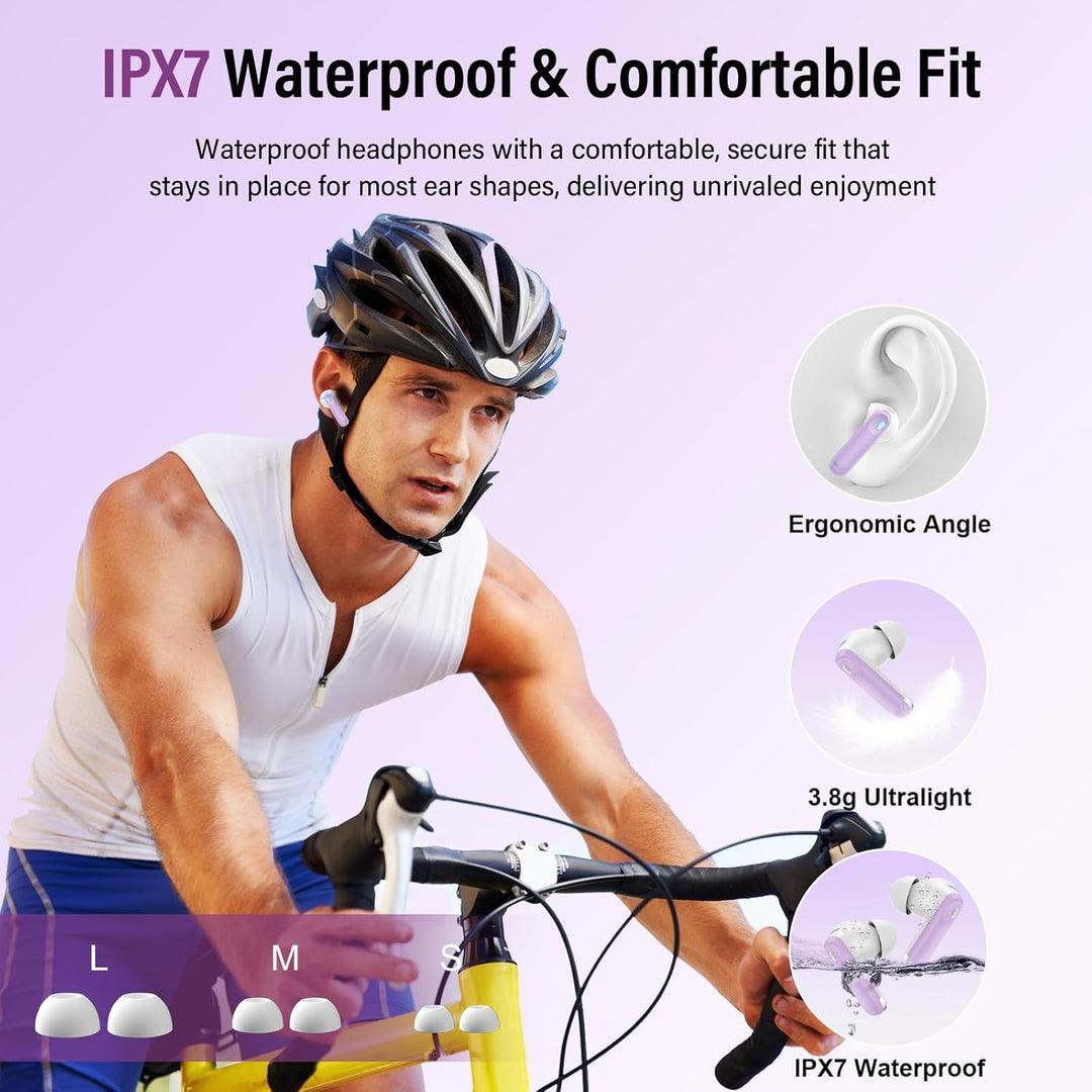 Auriculares inalámbricos, auriculares Bluetooth 5.4 con pantalla tá...