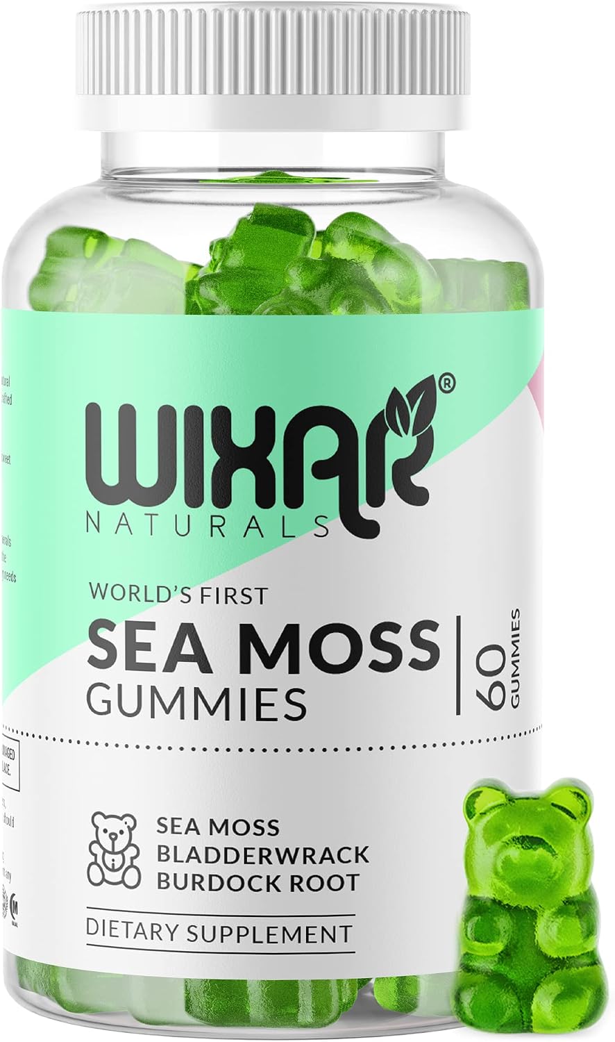 WIXAR NATURALS Gomitas de musgo marino \u2013 Musgo marino irlandés...