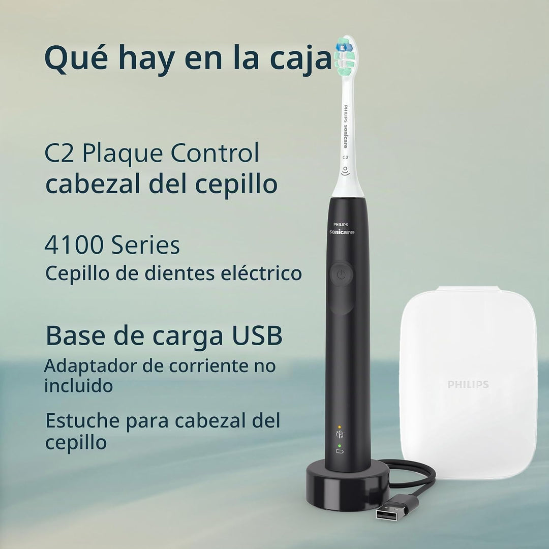 Philips Sonicare Cepillo de dientes eléctrico recargable 4100, elim...