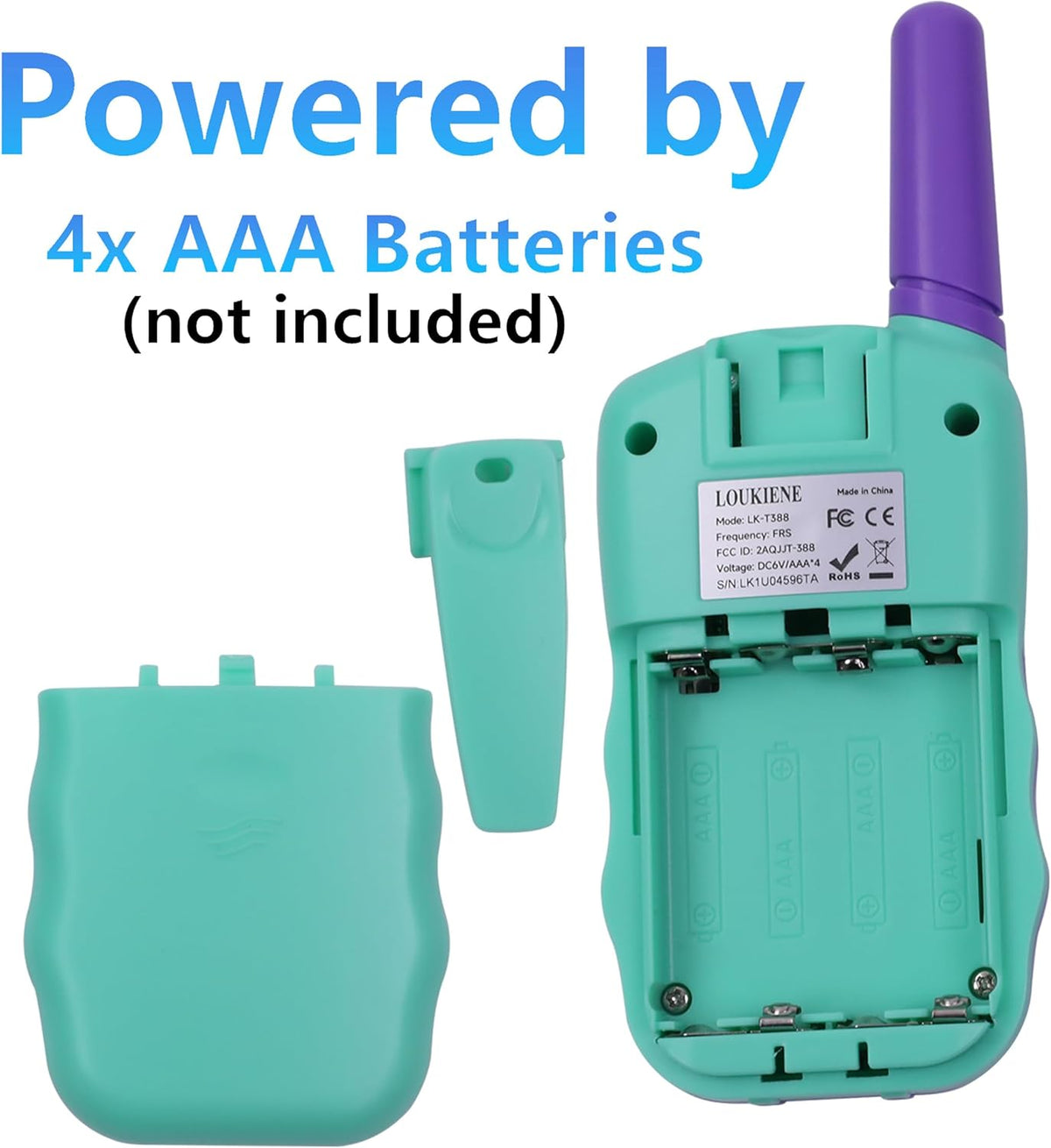 LOUKIENE Walkie Talkies para niños de 22 canales de radio de 2 vías...
