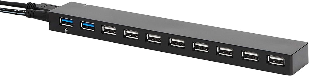 Amazon Basics, U3-10HUB-R-Black, hub USB 3.0 de 10 puertos