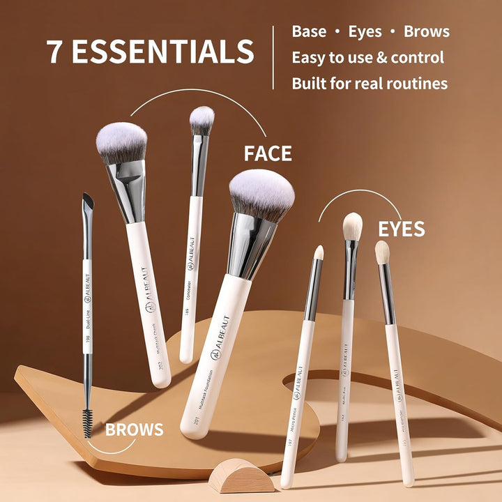 Albeaut - Juego de brochas de maquillaje, 7 brochas para sombra de...