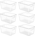 YIHONG Paquete de 6 cubos de almacenamiento transparentes, organizadores de