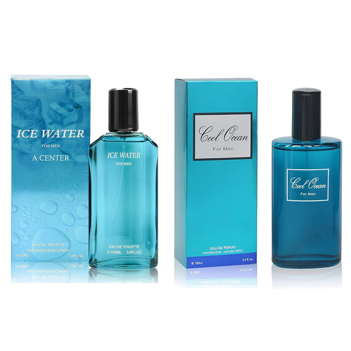 A CENTER Cool Ocean &amp; Ice Water - Juego de regalo de colonia pa...