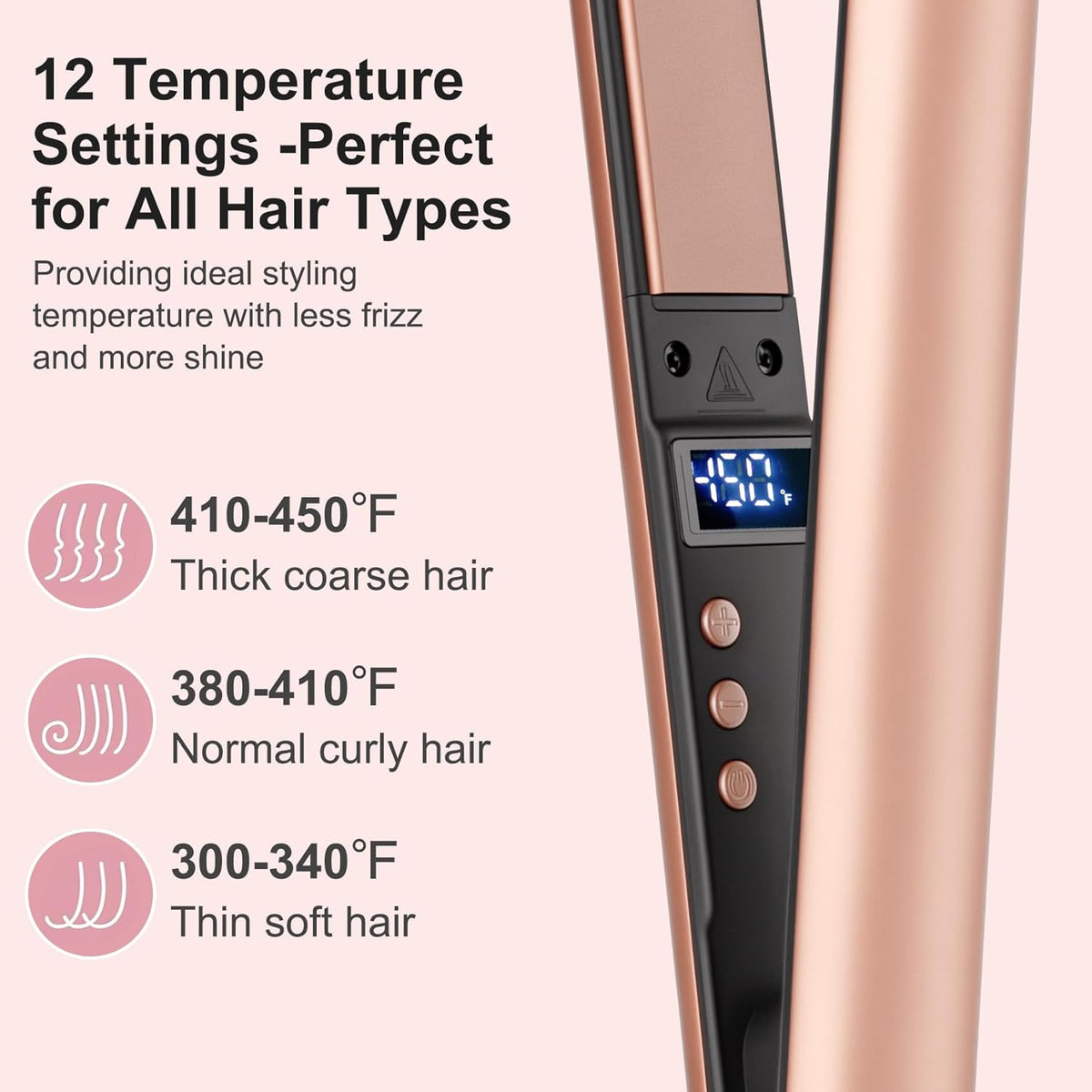 Mini plancha plana, mini plancha de pelo de cerámica para cabello c...