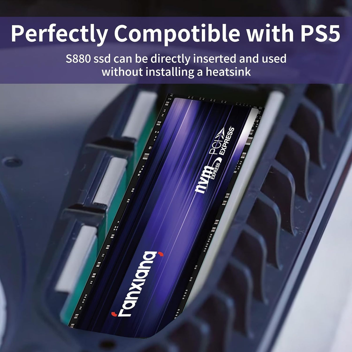 Fanxiang S880 NVMe SSD 2TB, PCIe 4.0 M.2 2280 SSD para juegos, 3D N...