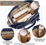 PASMAN Bolsa de mano para profesores para mujer, bolsa estructurada...