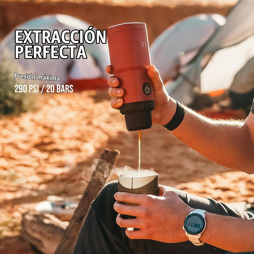 WACACO Pixapresso Máquina de café espresso eléctrica y portátil (rojo
