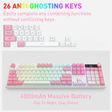 Redragon K526 PRO Teclado inalámbrico para juegos de membrana RGB,...