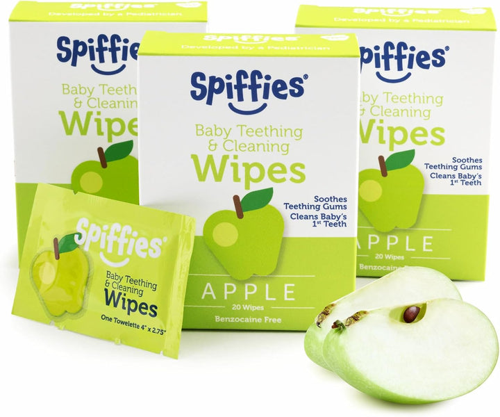 Spiffies Toallitas de dientes para el cuidado bucal del bebé, pañue...