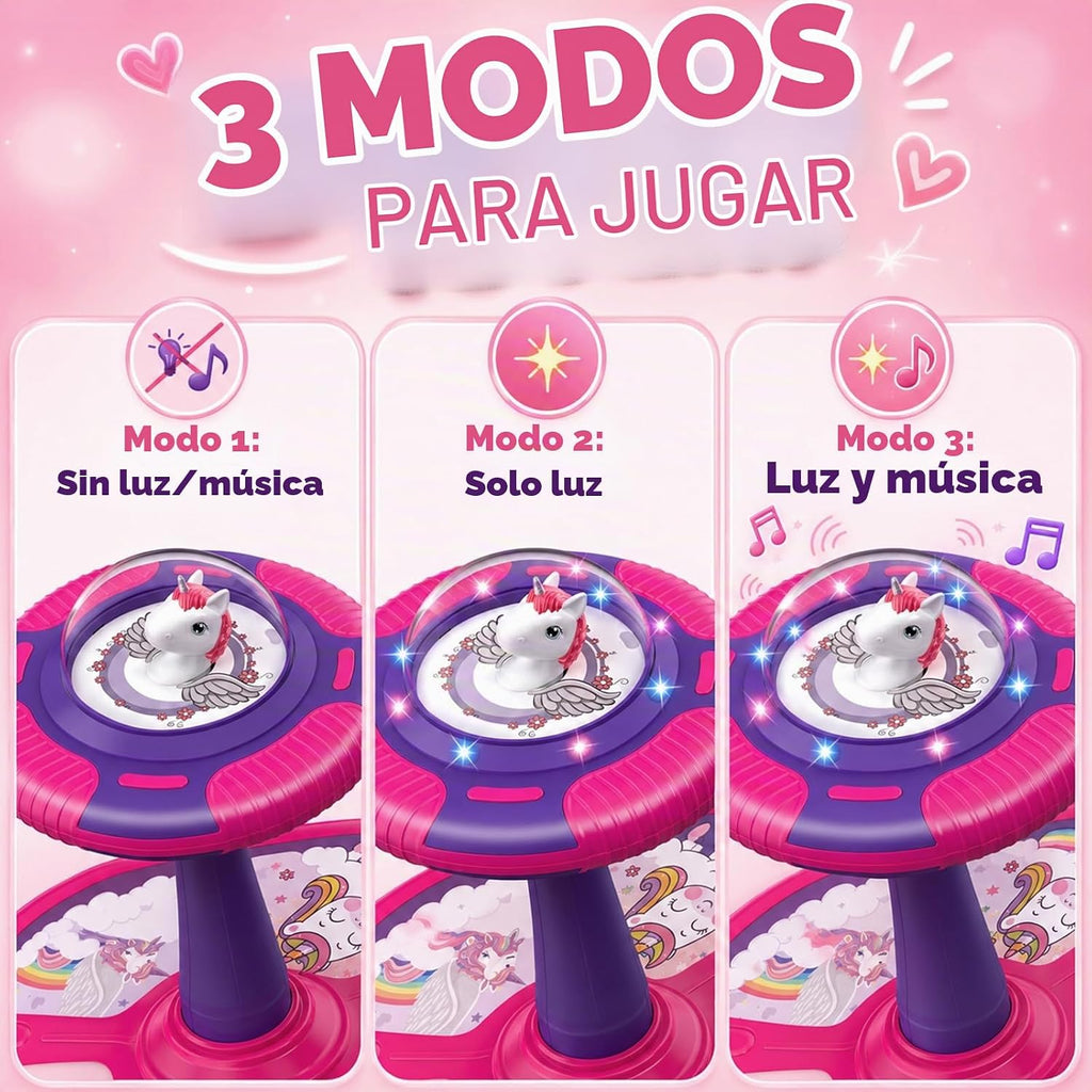 Flooyes Juguetes para sentarse y girar para niñas de 2 años, base grande de