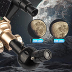 Telescopio para Niños y Adultos con Lentes 60X/30X, Trípode de Aleación Ajustable, Soporte para Teléfono Móvil, Montura de Cabezal Gimbal 360° para Observación de Estrellas y Naturaleza, Apto para Entusiastas de la Astronomía