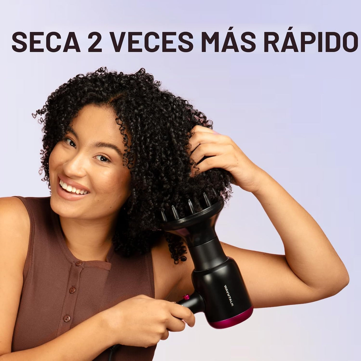 Secador de pelo Wavytalk con difusor, secador iónico Blown Away par...