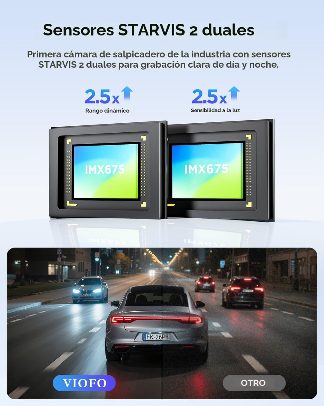 VIOFO A229 Plus Dash Cam frontal y trasera doble STARVIS 2