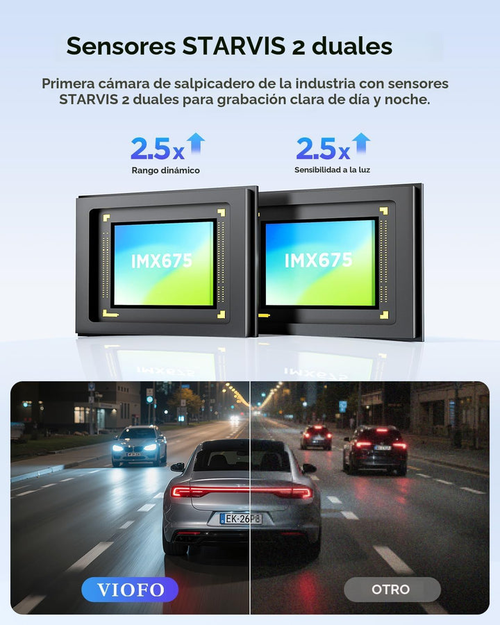 VIOFO A229 Plus Dash Cam frontal y trasera doble STARVIS 2