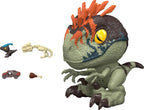 Mattel Jurassic World Rebirth - Figura de velociraptor feroz