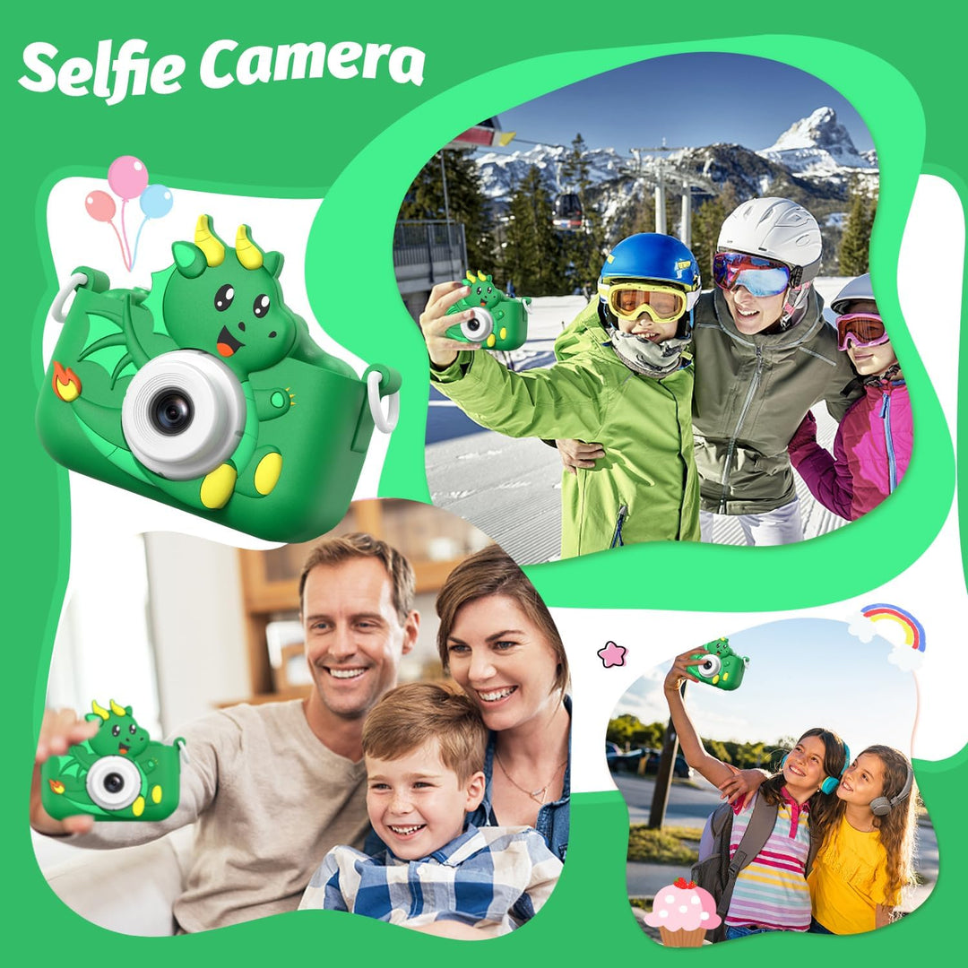 Goopow - Cámara selfie digital para niñas de 3 a 9 años, juguete de...