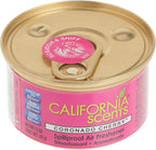 Ambientador y neutralizador de olores en lata de California Scents, juego de 12 latas a prueba de derrames para el hogar y el automóvil, aroma a cereza Coronado, fresco y audaz, 1.5 oz cada una