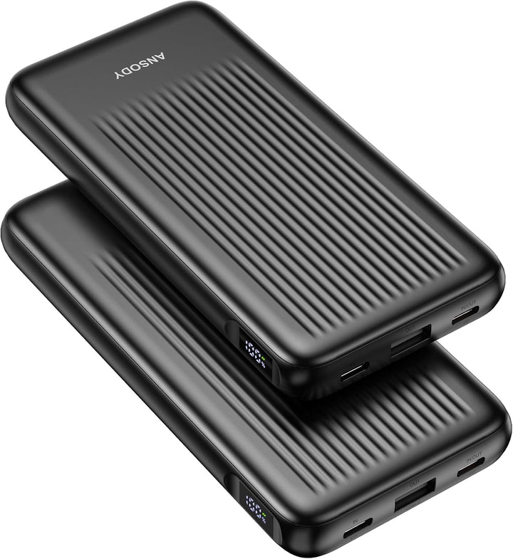 Ansody Paquete de 2 cargadores portátiles, 10000mAh 22.5W compacto...