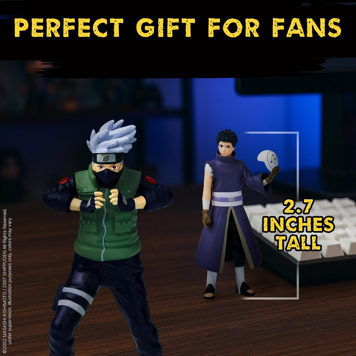P.M.I. Naruto Shippuden - Mini figuras coleccionables de 12 unidades, caja de lujo, Assorment B