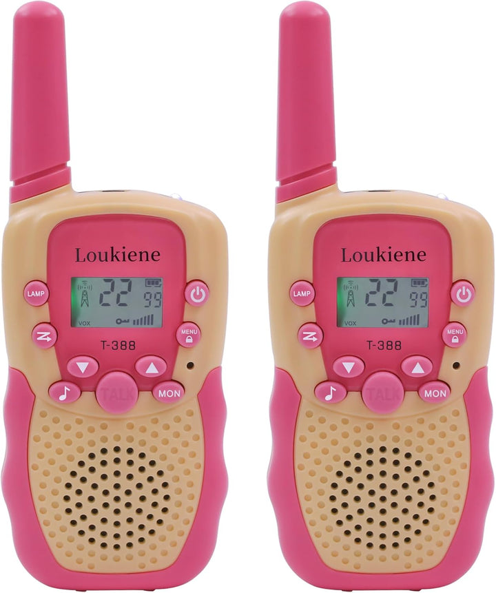 LOUKIENE Walkie Talkies para niños de 22 canales de radio de 2 vías...