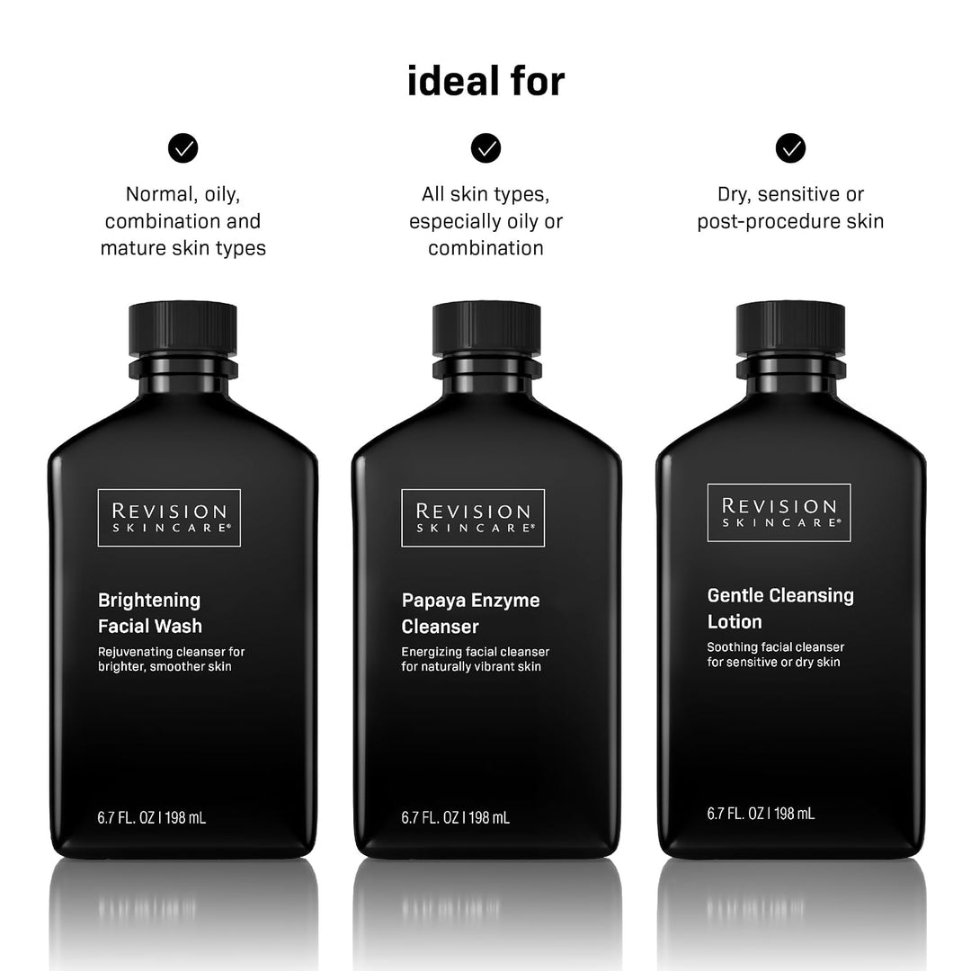 Revision Skincare Brightening Facial Wash, limpiador facial exfolia...