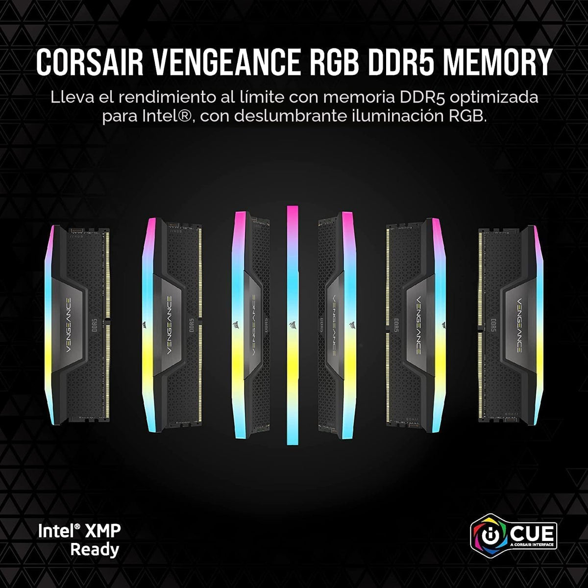 CORSAIR Vengeance RGB DDR5 RAM 32 GB (2 x 16 GB) Hasta 6000 MHz CL3...