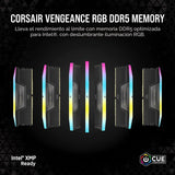 CORSAIR Vengeance RGB DDR5 RAM 32 GB (2 x 16 GB) Hasta 6000 MHz CL3...