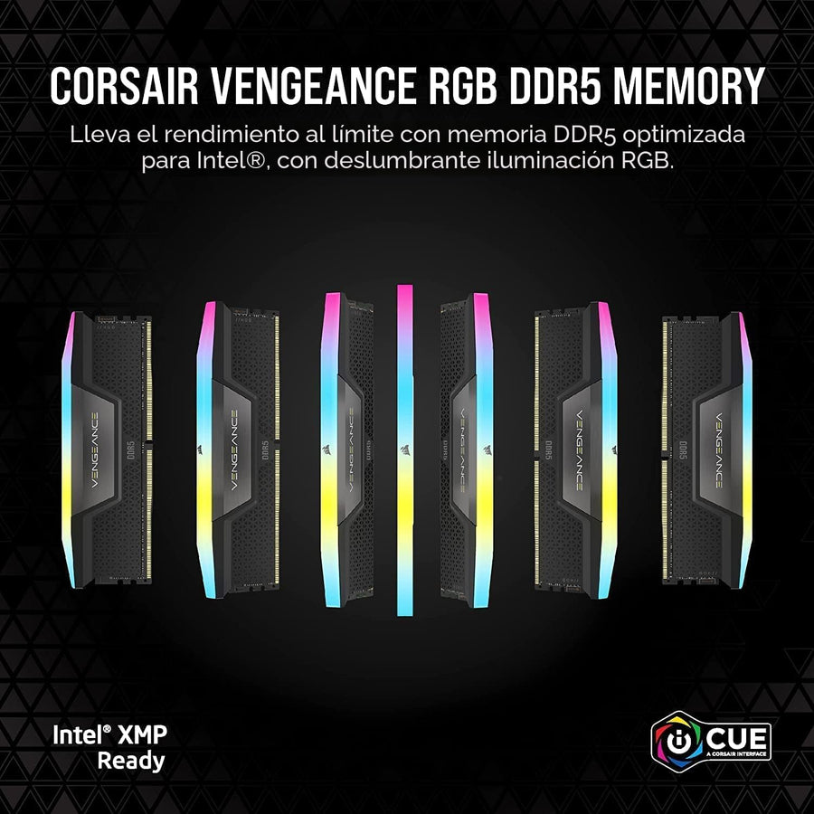CORSAIR Vengeance RGB DDR5 RAM 32 GB (2 x 16 GB) Hasta 6000 MHz CL3...