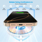 Cargador inalámbrico magnético de 10 pies, cargador rápido Apple Mag-Safe de 15 W para iPhone 17/16/15 PD con USBC Apple bloque de carga rápida de 10 pies de carga rápida para iPhone 17/17 Air/17 16 15 Pro/Pro Max/14/13/12/AirPods