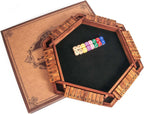 AMEROUS - Juego mejorado de dados "Shut The Box" para 1-6 jugadores, juego de mesa de madera para matemáticas con 16 dados para niños, adultos, familia, aula, hogar, fiesta o bar