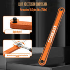 Llave de extensión de desplazamiento de 3/8 pulgadas, herramienta extensora de llave de vaso lista para impactos, con adaptadores de unidad cuadrada versátiles de 1/4", 3/8" y 1/2", llave de