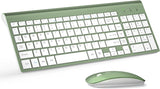 TopMate - Combo de teclado y mouse inalámbricos ultradelgados, 2.4G...