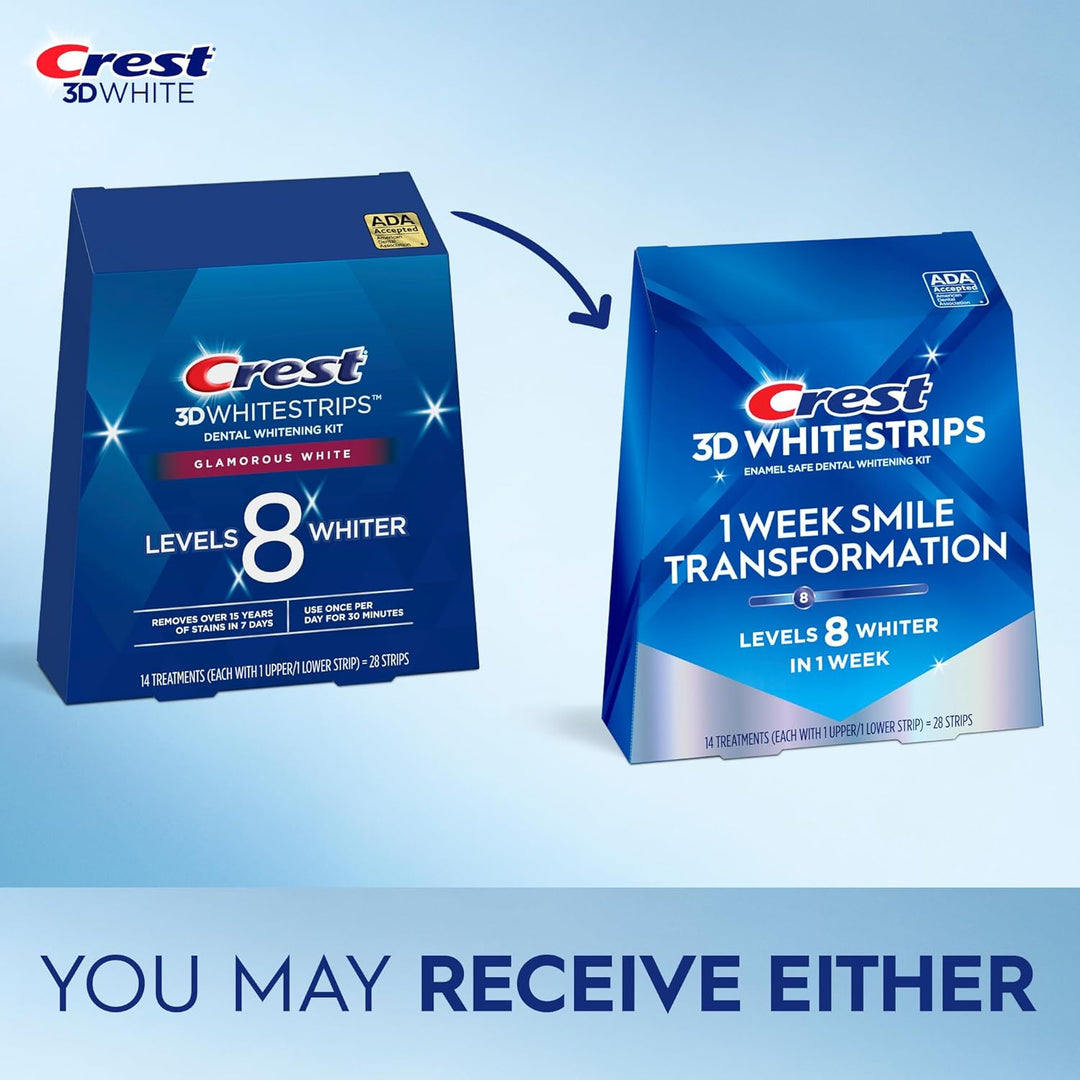 Crest 3D Whitestrips, Transformación de Sonrisa de 1 Semana, Tiras...