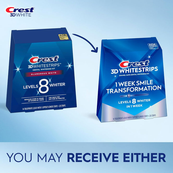 Crest 3D Whitestrips, Transformación de Sonrisa de 1 Semana, Tiras...