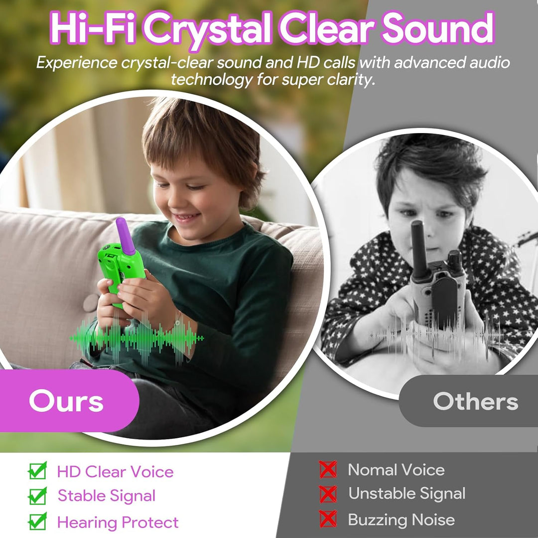 Vvinca Walkie Talkies para niños recargables, juguetes con temática...