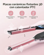 Wavytalk 3/10" lápiz plancha plana oro rosa y soplado secador de pelo ónico oro rosa