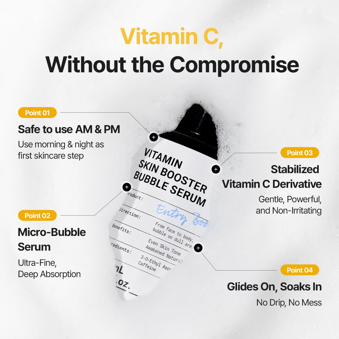 MEDITHERAPY Suero de vitamina C para la cara, fórmula de microburbu...