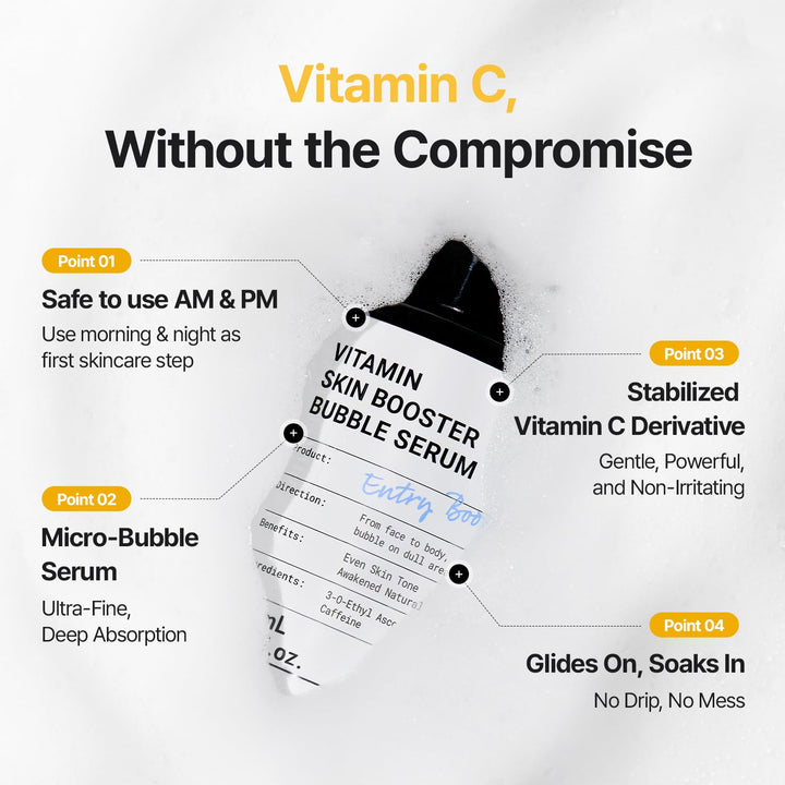 MEDITHERAPY Suero de vitamina C para la cara, fórmula de microburbu...