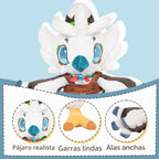 Nadou TLOZ Tulin de peluche, pájaro blanco de 12 pulgadas, juguete de abrazo para Halloween, Navidad, cumpleaños para niños y niñas