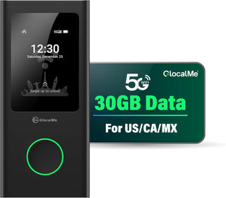 GlocalMe Numen Air 5G Hotspot con datos de 30GB para EE. UU.\/CA\/M...