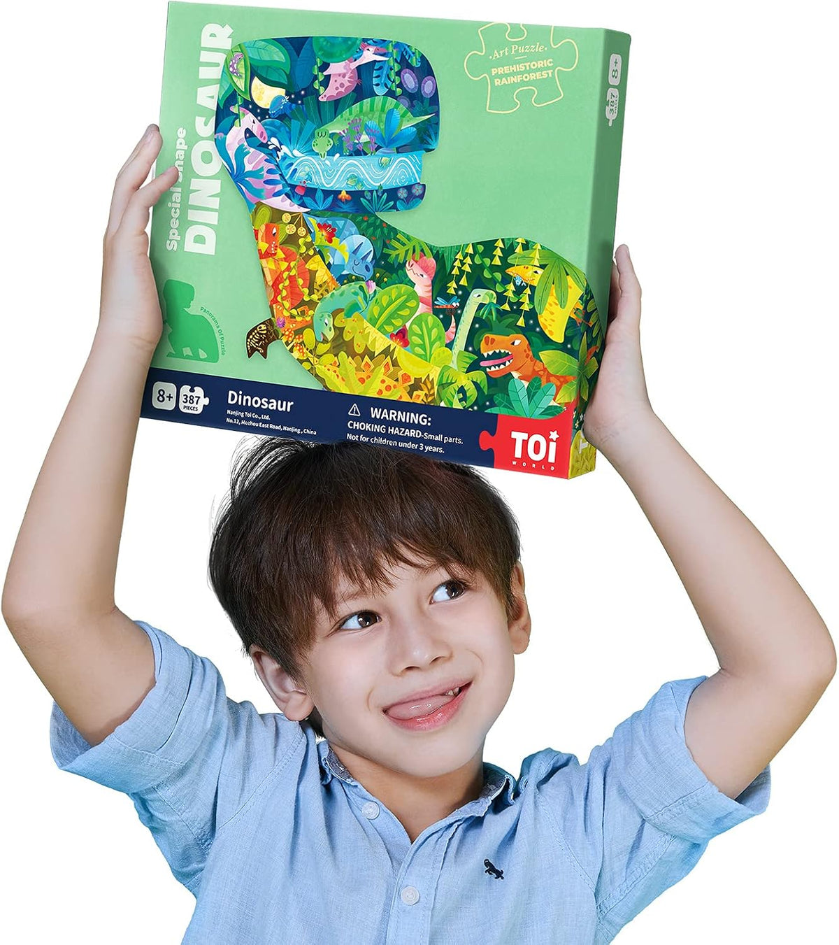 TOI Rompecabezas de dinosaurio para niños de 6 a 8 años, rompecabezas