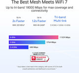 ASUS ZenWiFi BT10 Tri-Band WiFi 7 Mesh, 18 Gbps, 9000 pies cuadrado...