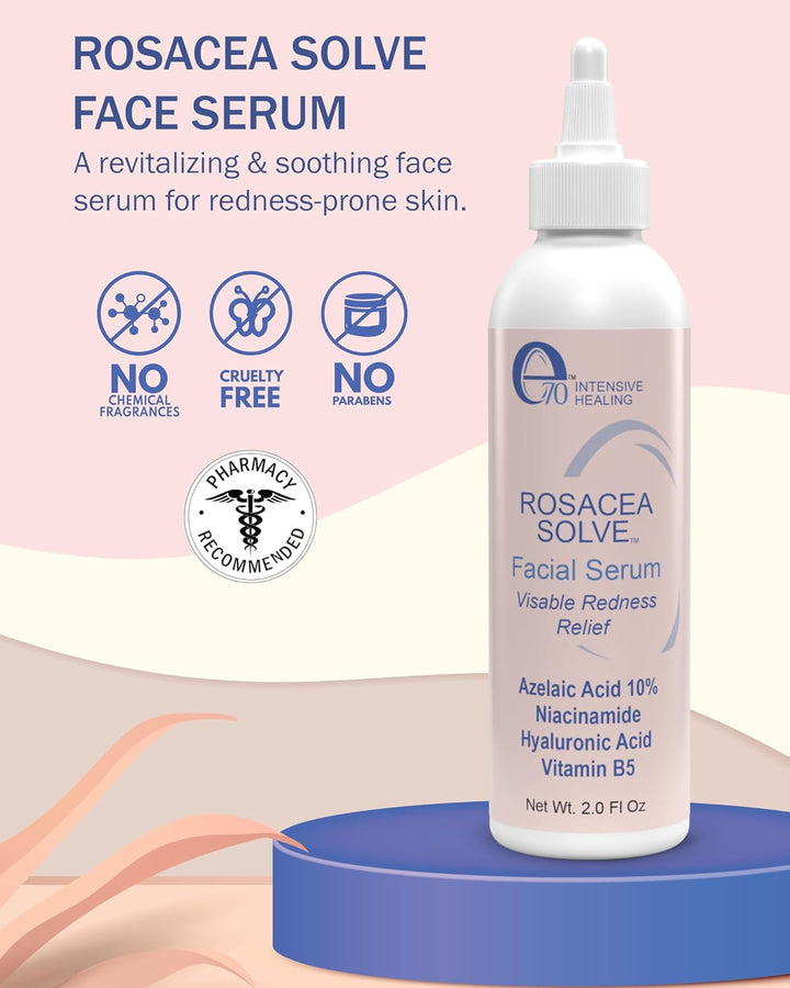 Rosacea Solve - Suero hidratante para la cara con 10% de ácido azel...