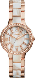 Reloj para mujer Fossil, Virginia Quartz de acero inoxidable con tres manecillas