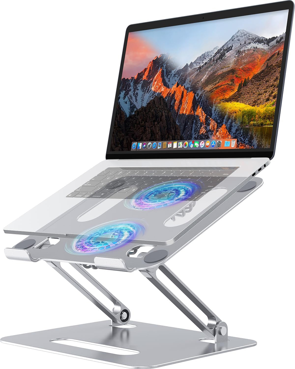 YICOSUN Soporte de refrigeración ajustable para laptop con 2 ventil...