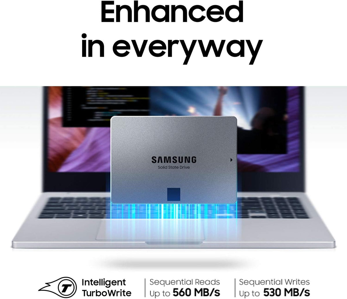 SAMSUNG 870 QVO SATA III SSD 2TB 2.5" Unidad de Estado Sólido I...