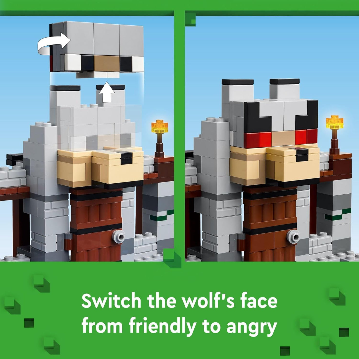 LEGO Minecraft The Wolf Stronghold Fortress Playset
