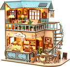 Mini kit de casa, casa de muñecas en miniatura para libros para